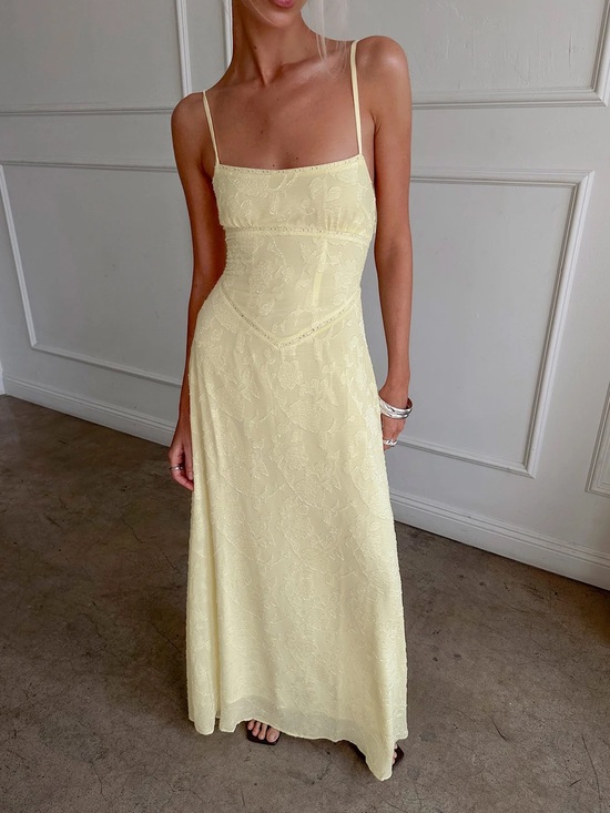 Princess Polly Dresses & Skirts - Princess Polly South of France Yellow Maxi Dress